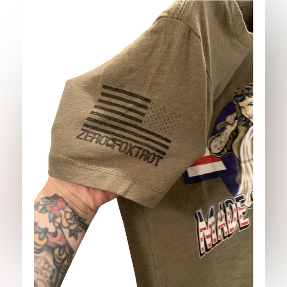Zero Foxtrot olive green t-shirt size small. - Picture 3 of 5